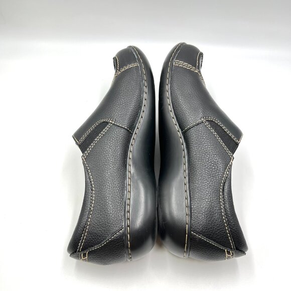 7.5XW 7.5 EXTRA WIDE WIDTH Clarks Black Leather Comfort Loafer Shoes - Picture 8 of 12